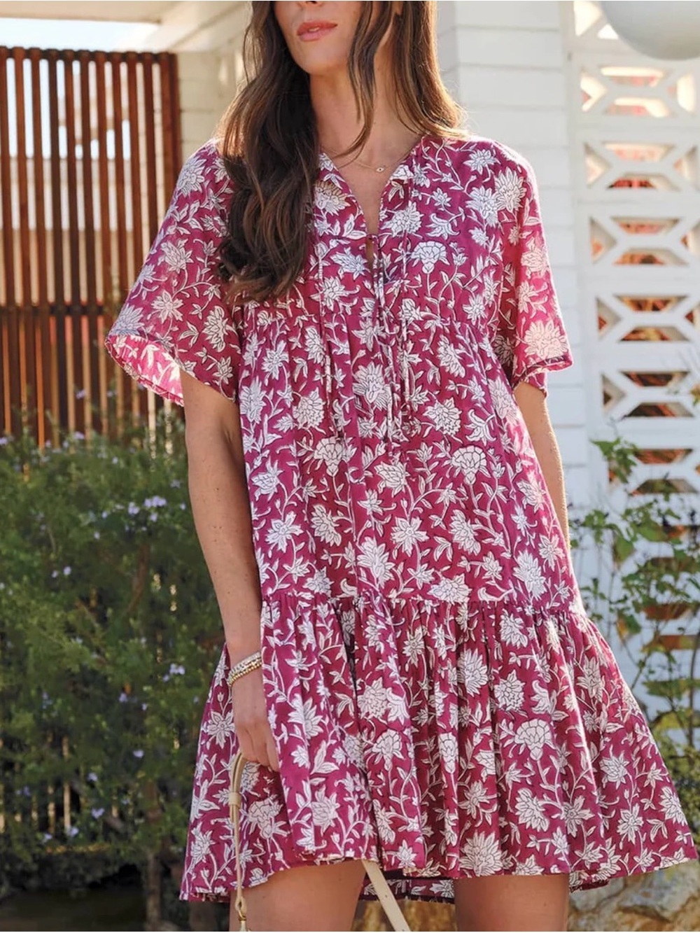 Emerson Fry Isla Dress in Sangriaparkprint M/L